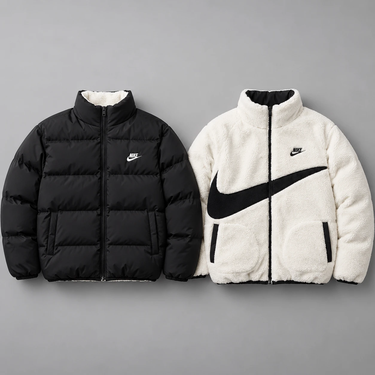 Reversible Sherpa Puffer Jacket