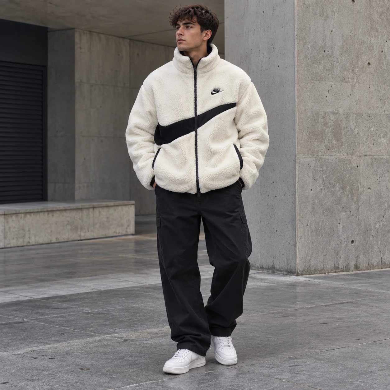 Reversible Sherpa Puffer Jacket