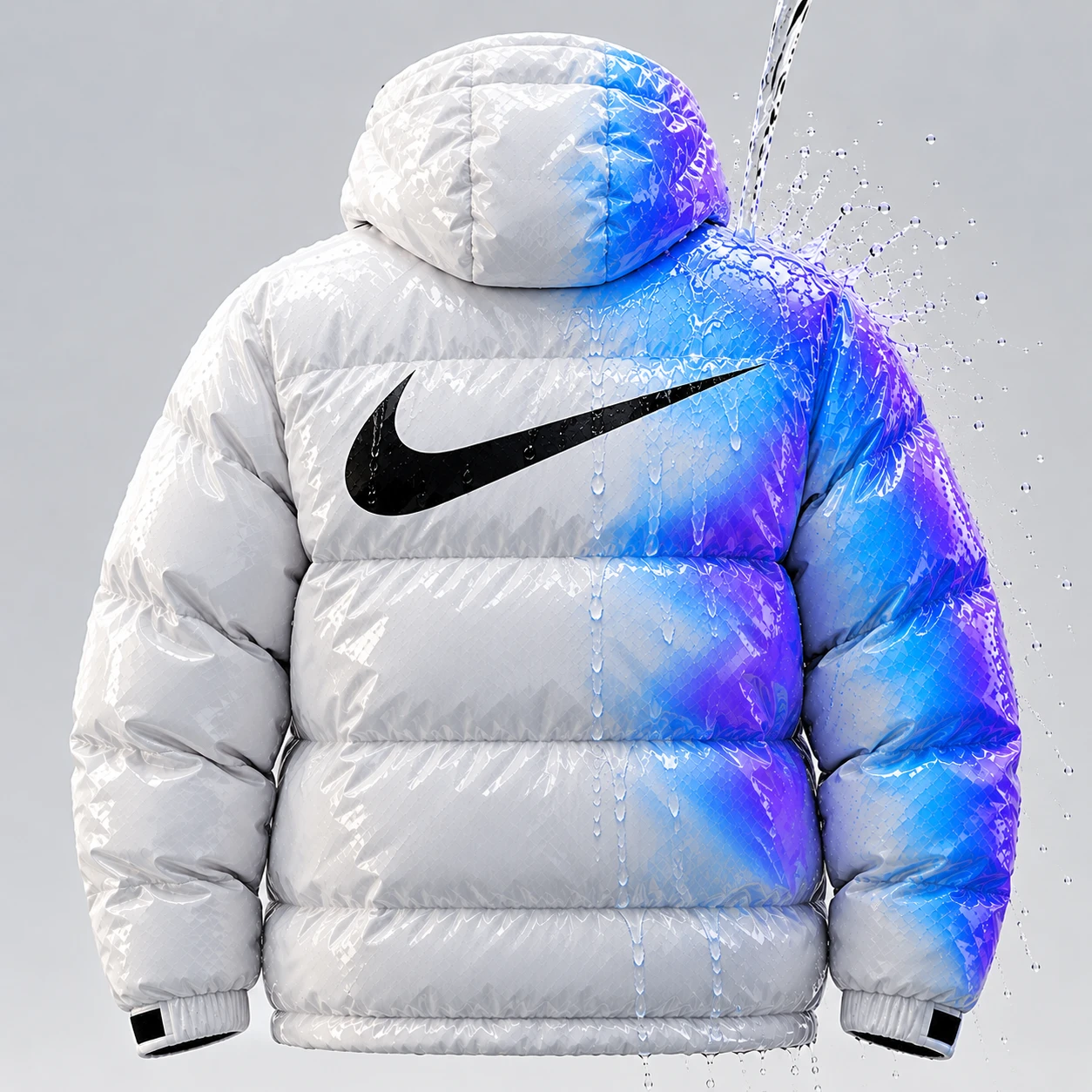 Water reactive Puffer Jacket