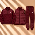 Premium 3-Piece Puffer Vest & Half-Zip Tracksuit Set